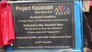 Read more about the article Inauguration of Solar Micro Grid Project in Gurez Valley: A Tribute to Major Kaustubh Rane.