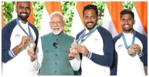 Read more about the article पीएम मोदी ने Paris Olympics में भाग लेने वाले भारतीय एथलीटों से की मुलाकात