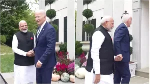 Read more about the article डेलावेयर में बाइडन के घर पहुंचे पीएम मोदी, द्विपक्षीय वार्ता जारी