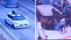 Read more about the article Agra में टोल कर्मचारी को बोनट पर टांगकर एक किलोमीटर तक दौड़ाई कार: वीडियो हुआ वायरल