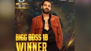 Read more about the article Bigg Boss 18 के विजेता बने करणवीर मेहरा, ट्रॉफी और प्राइज मनी के साथ मिली बड़ी सफलता