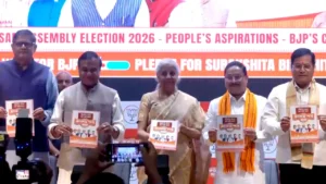 Read more about the article Assam Election 2026:  भाजपा का ‘संकल्प पत्र’ जारी; UCC, लव जिहाद पर प्रहार और 2 लाख नौकरियों का बड़ा वादा