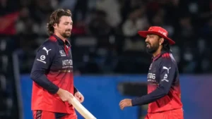 Read more about the article IPL 2026: चैंपियन बनते ही RCB को लगा बड़ा झटका, फाइनल के ‘विलेन’ बने टिम डेविड पर लगा एक मैच का बैन