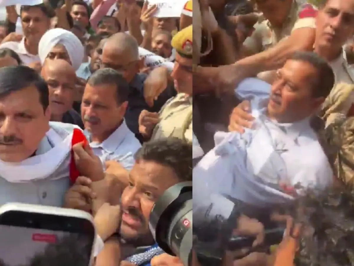 You are currently viewing CJP Protest: अरविंद केजरीवाल हिरासत में, संजय सिंह और सौरभ भारद्वाज समेत AAP के कई नेता भी डिटेन