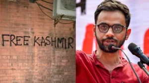 Read more about the article JNU News: JNU की दीवारों पर ‘फ्री उमर खालिद’ और ‘नक्सलबाड़ी जिंदाबाद’ के नारे, फिर लिखा गया ‘अखंड भारत’